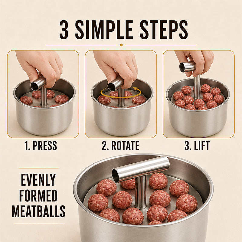Perfect Meatballs in Seconds – Stainless Steel Meatball Maker