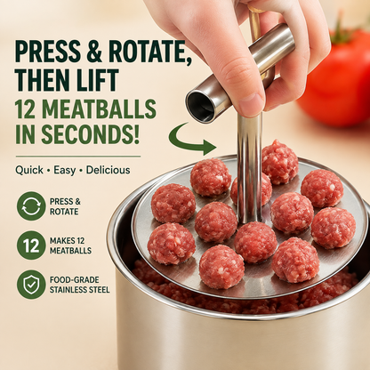 Perfect Meatballs in Seconds – Stainless Steel Meatball Maker