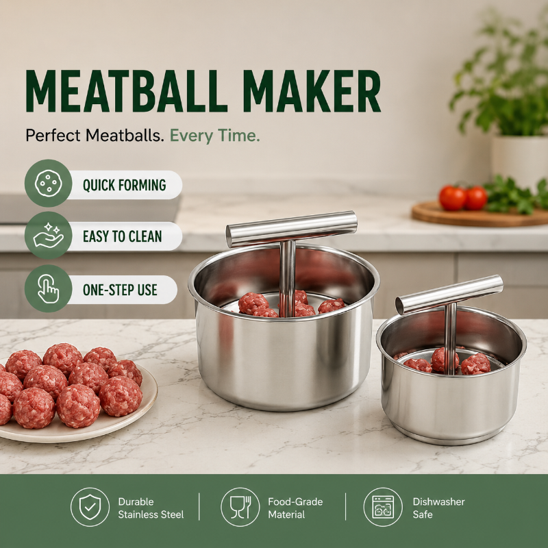 Perfect Meatballs in Seconds – Stainless Steel Meatball Maker