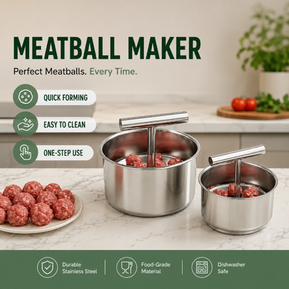 Perfect Meatballs in Seconds – Stainless Steel Meatball Maker