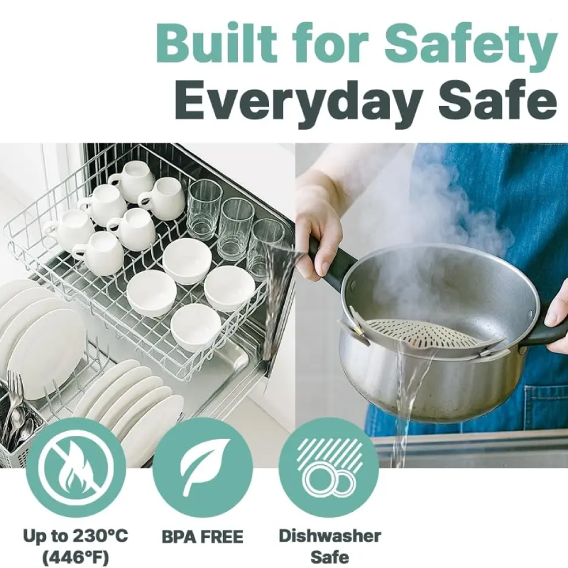 Clip-On Pot Strainer – Drain Pasta Without a Colander