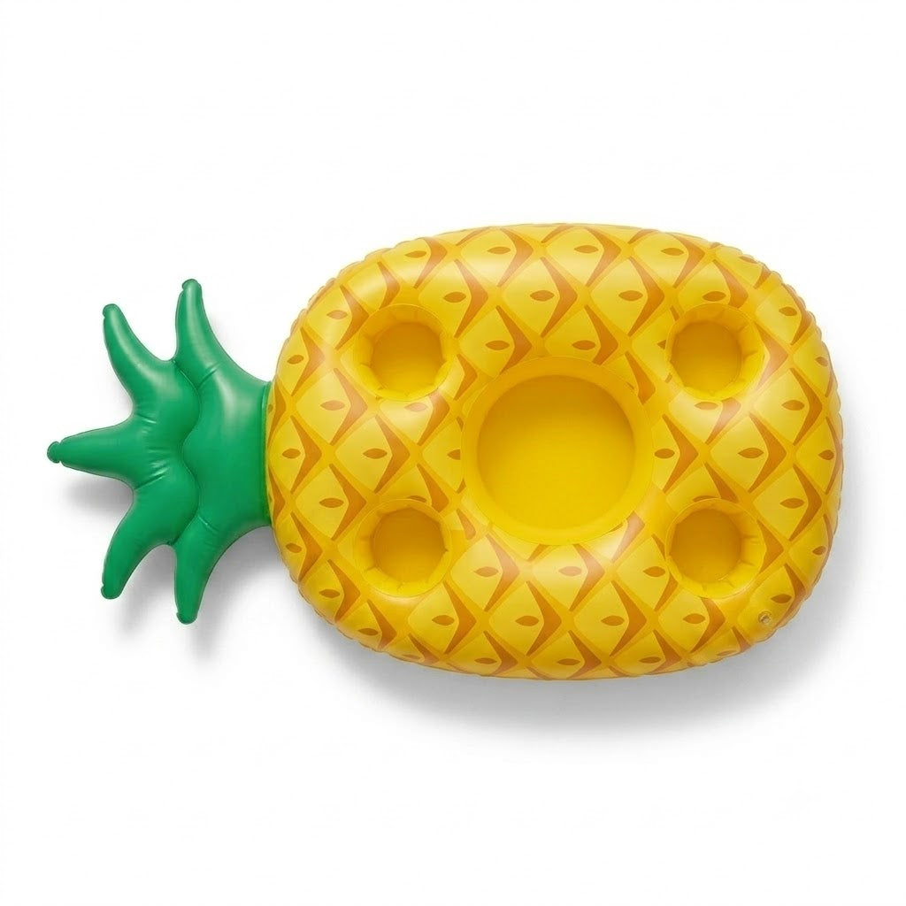 Inflatable Pineapple Pool Float Beverage Holder & Snack Tray