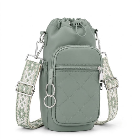 Insulated Crossbody Sports Bottle Pouch & Phone Bag