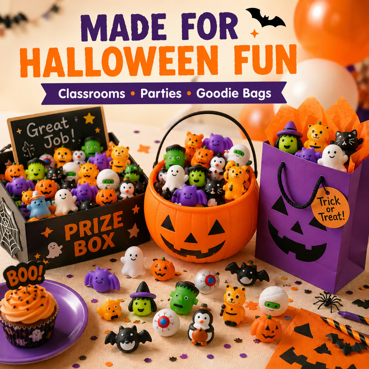 🔥Last Day 50% OFF - 🎃 50PCS Halloween Mochi Squishy Toys - 50pcs