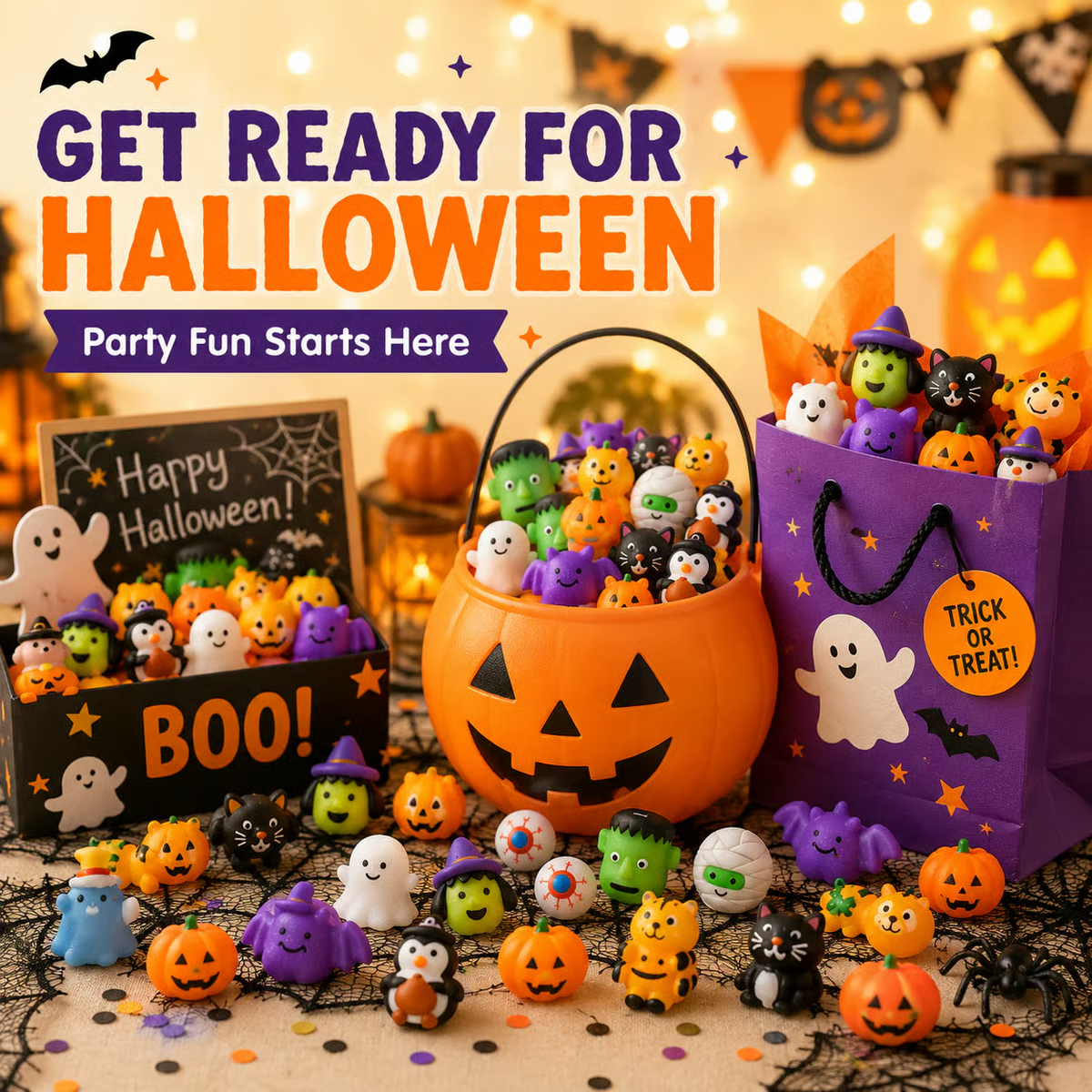 🔥Last Day 50% OFF - 🎃 50PCS Halloween Mochi Squishy Toys - 50pcs
