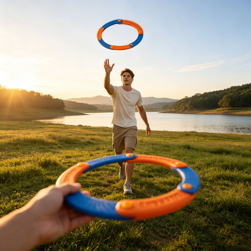 Modular Multi-Configuration Soft Whistling Boomerang Ring Lifestyle