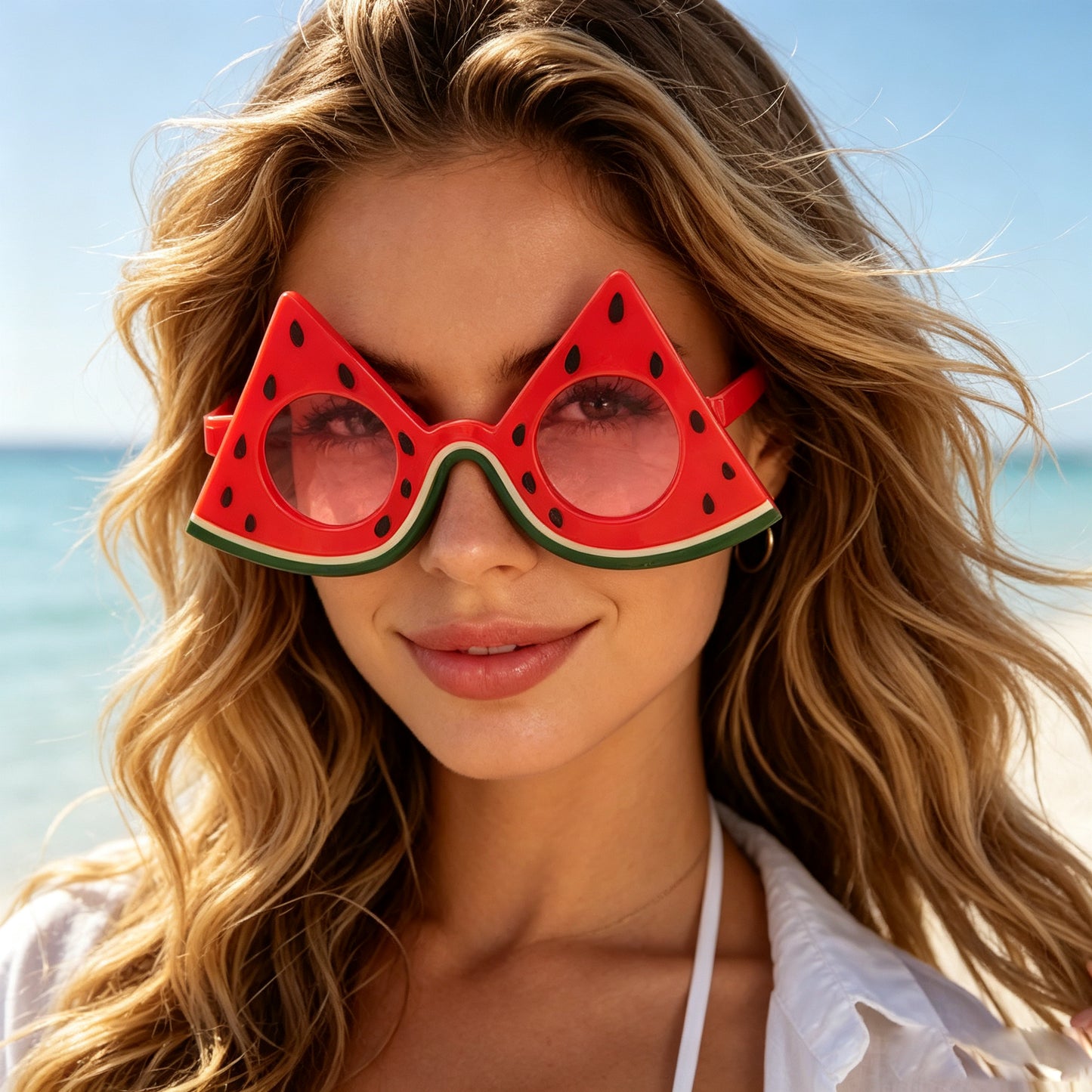 Novelty Geometric Triangle Watermelon Party Glasses