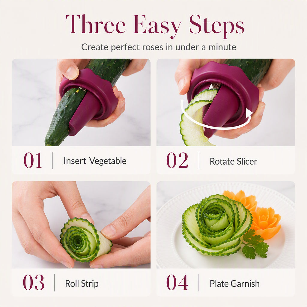 🔥 Limited-Time Buy 1, Get 1 FREE! 🌹 Veggie Rose Maker — Create Stunning Roses in Seconds ✨